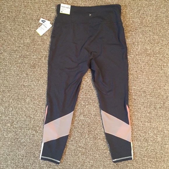 High waist 7/8 length mesh trim leggings. NWT - Picture 4 of 12